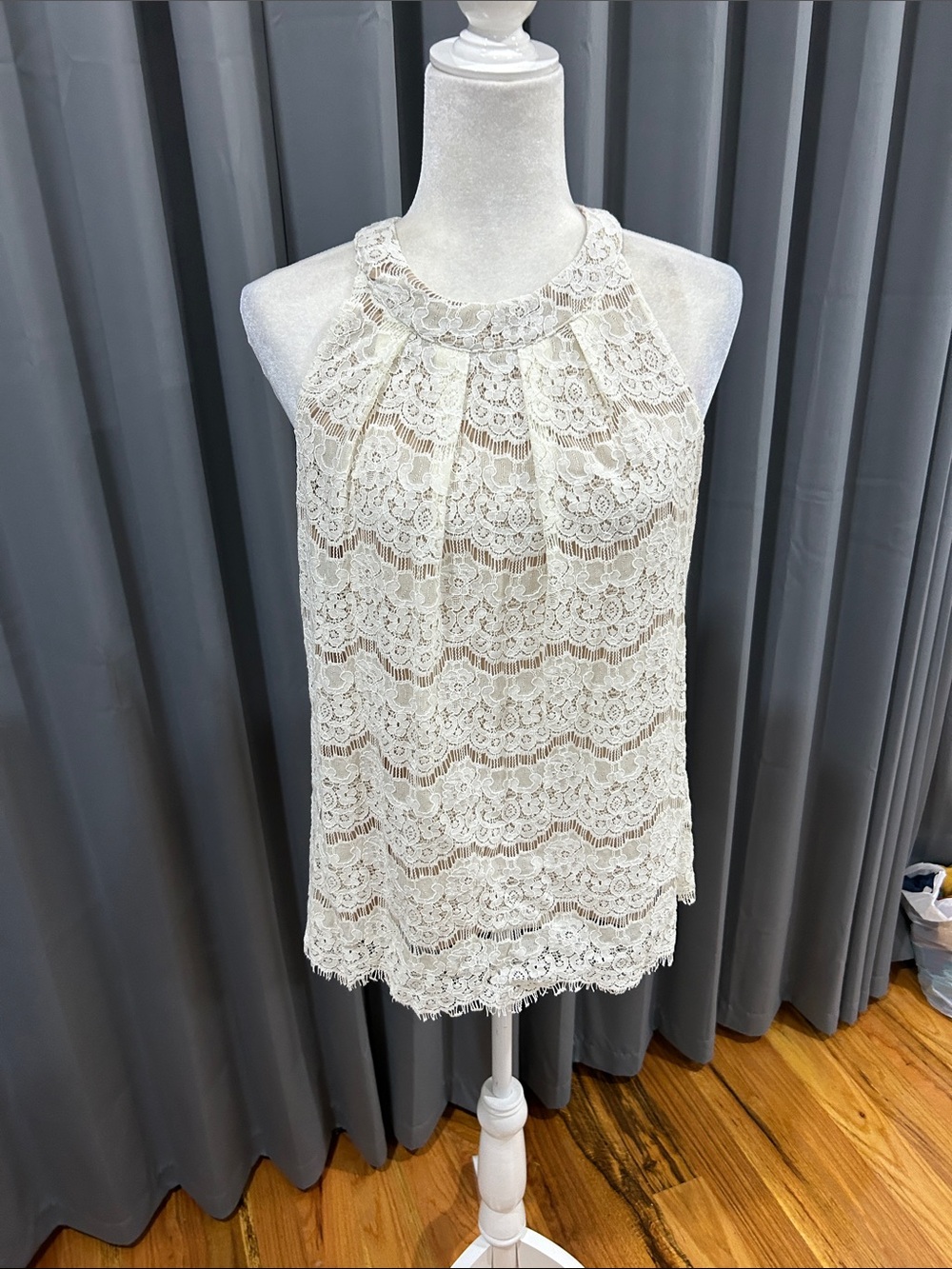 Rose & Olive Ivory Lace Halter Camisole